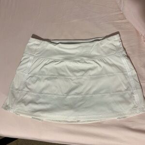 Lululemon White Pace Rival Skirt